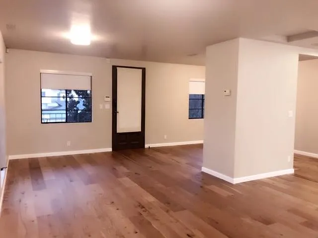 Large open living room & dining room