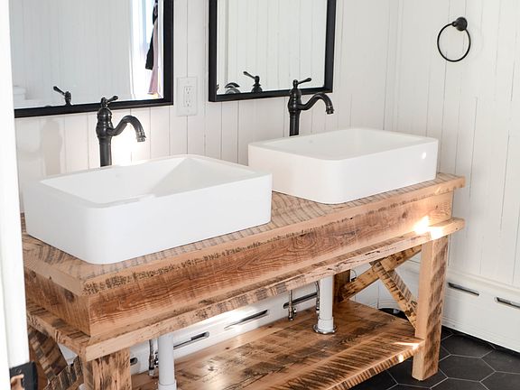 Bathroom with custom vanity