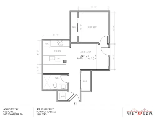 Floor plan 1 Bedroom 1 Bath Apartment
