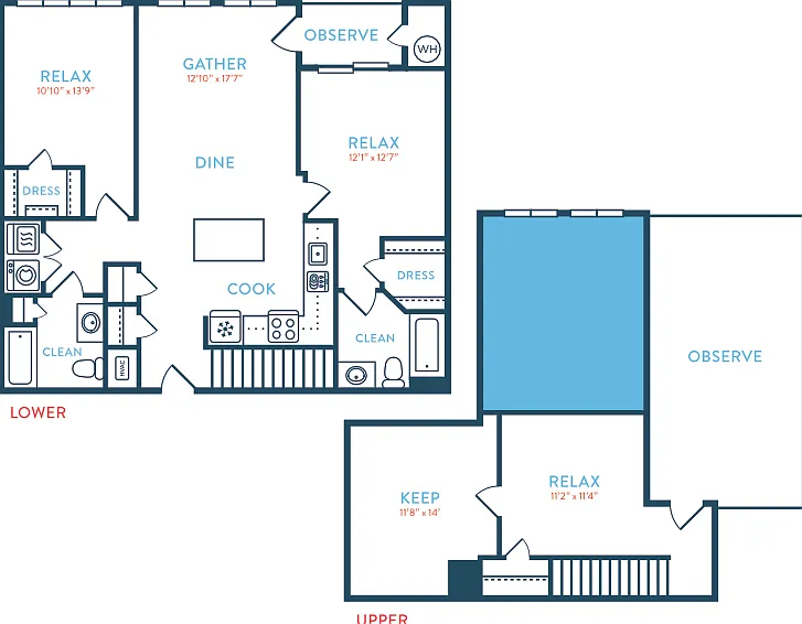 1593 Quincy B1 Loft Floorplan Diagram