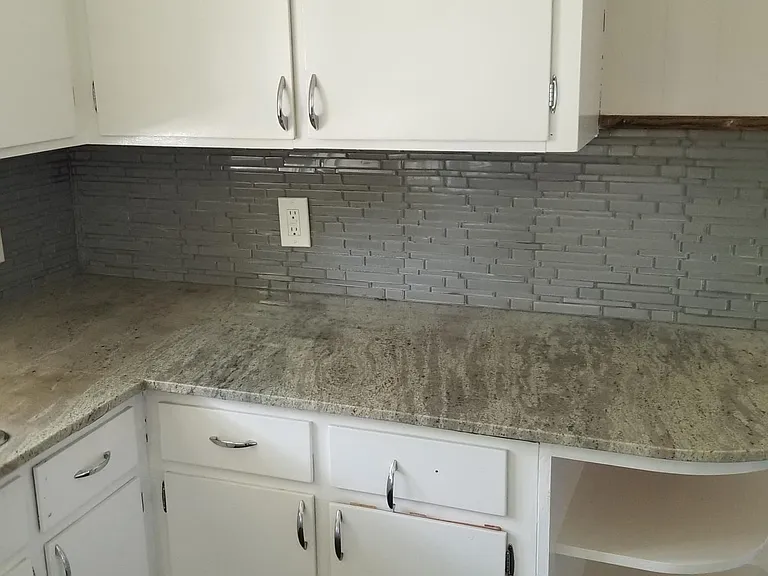 Granite counters in kitchen