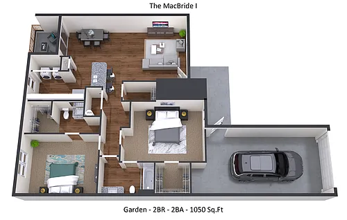 Floor plan MacBride I - w/ garage