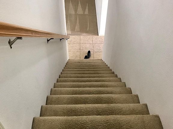 Upstairs with padded carpet