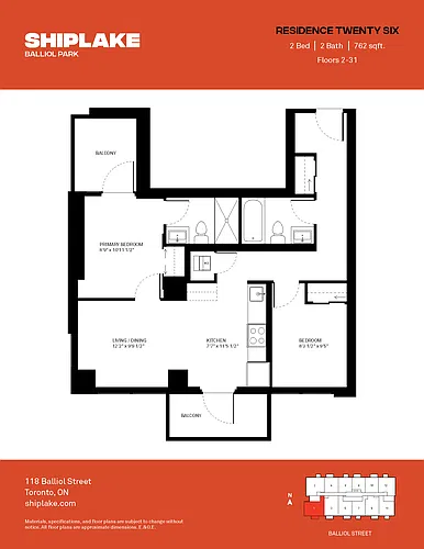 Floor plan Residence Twenty Seven