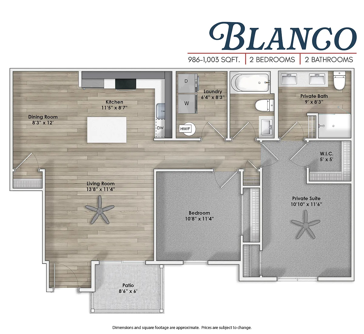 Floor plan Blanco