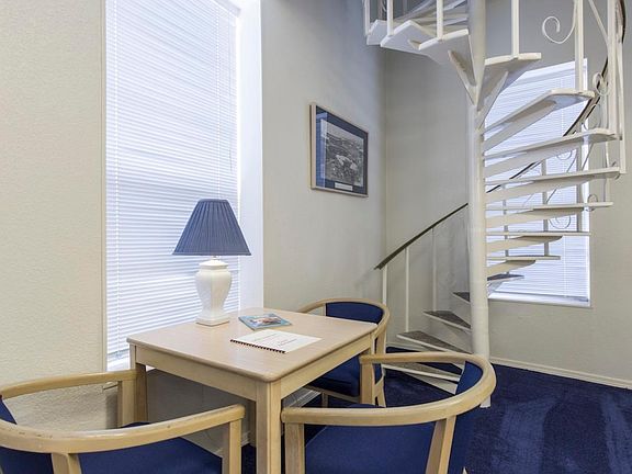 Spiral Staircase to Bedroom Upstairs