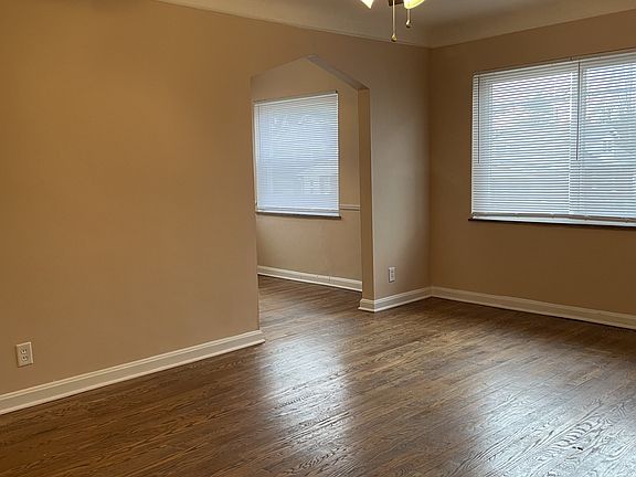 Living room looking to front and dining room