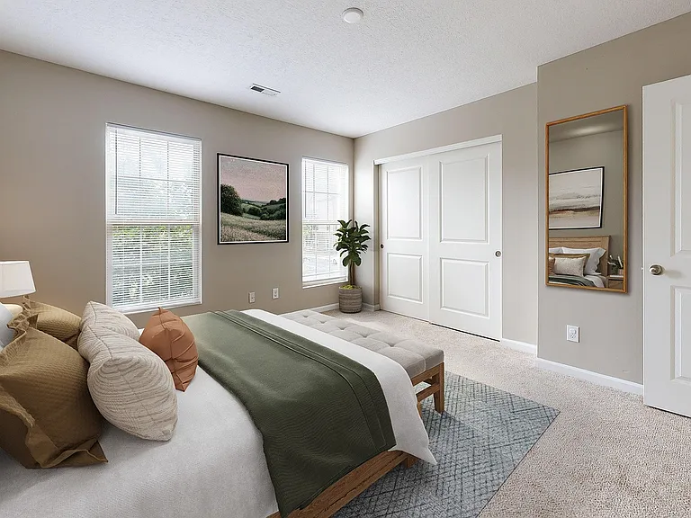 Spacious Bedroom with Large Windows