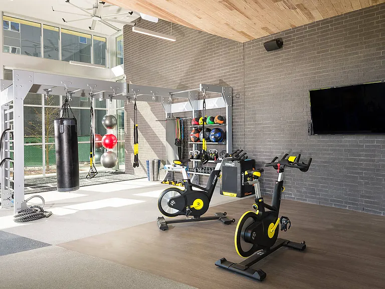 Rev up your workout with state-of-the-art spinning bikes, perfect for an intense and invigorating ride.