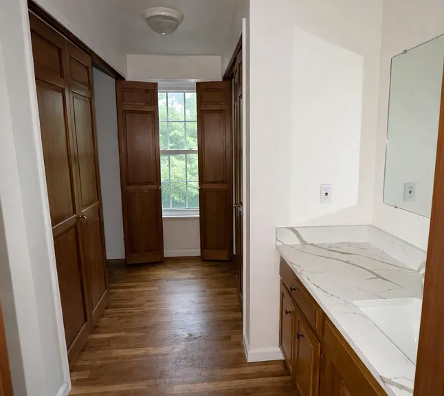 master suite closets and sink