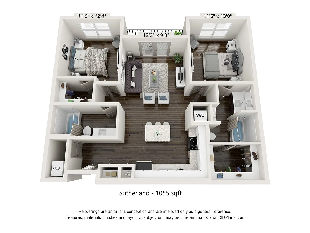 Floor plan Sutherland - 2x2