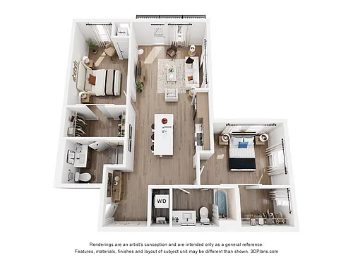 Floor plan 2 Bedroom D4