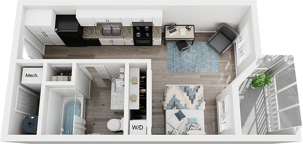 Floor plan Studio Platinum