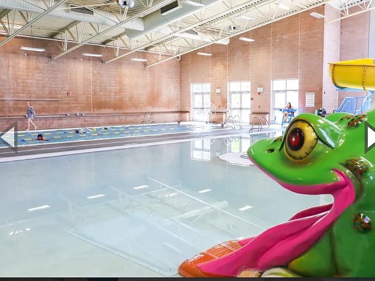 Lap pool next to recreational pool