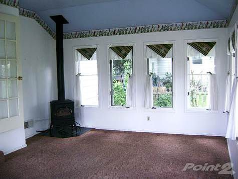 Gas Fireplace in Sunroom