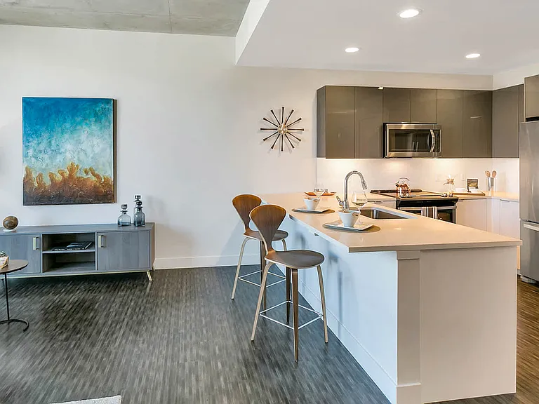 Kitchen and Living Room