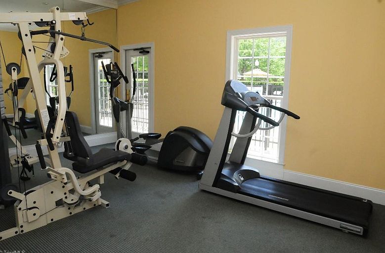 Work out equipment in club house
