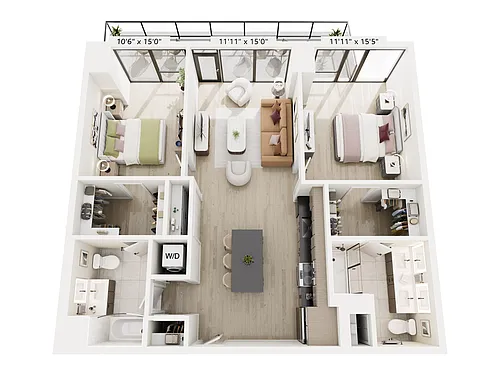 Floor plan 2B-6