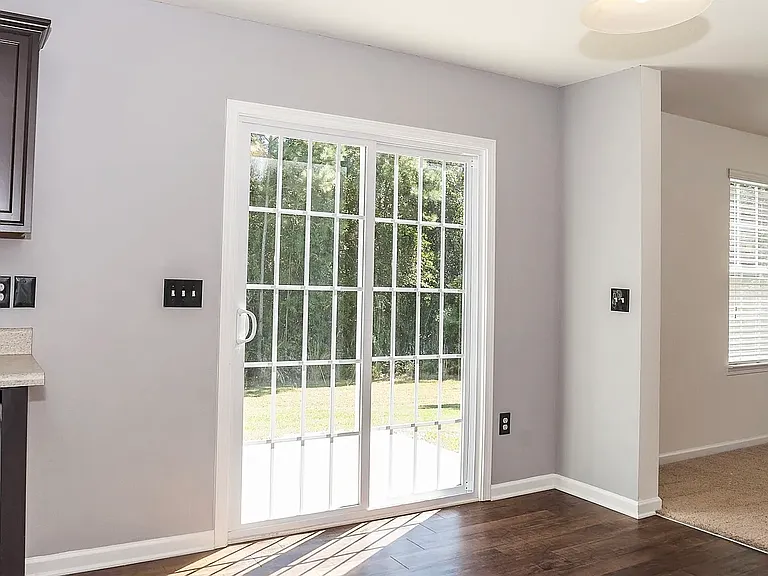 Sliding door off of kitchen
