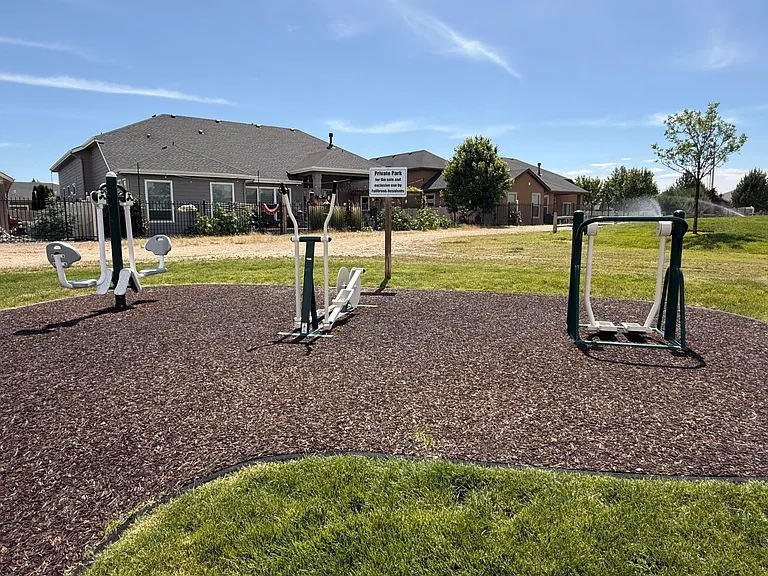 HOA Community Fitness Station along walking path