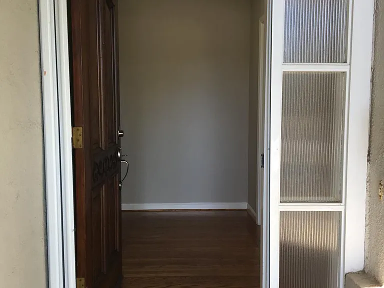 Front door looking in.