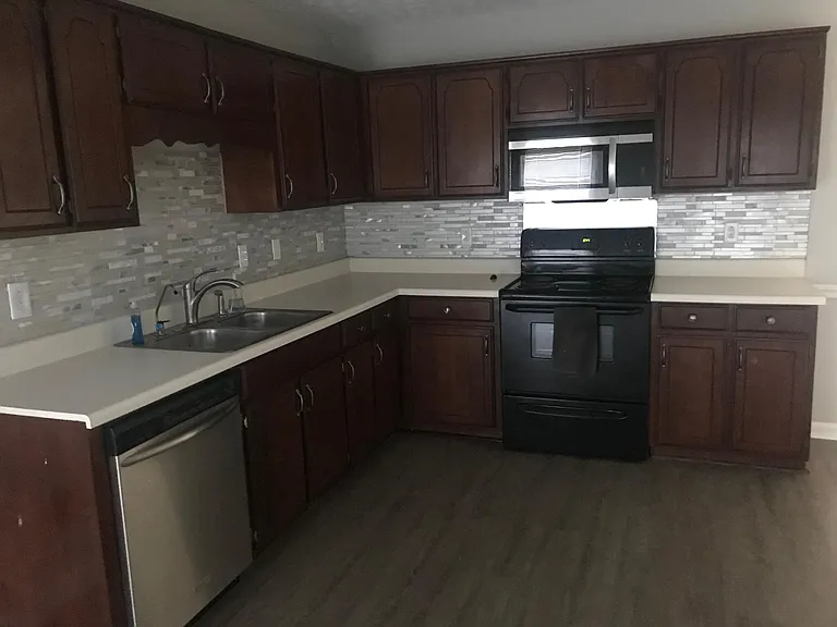 Kitchen with lights off