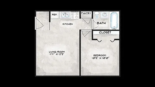 Floor plan 1 Bedroom