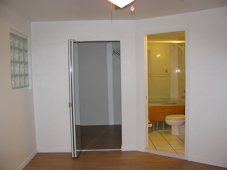 View from master into bathroom and walk-in closet