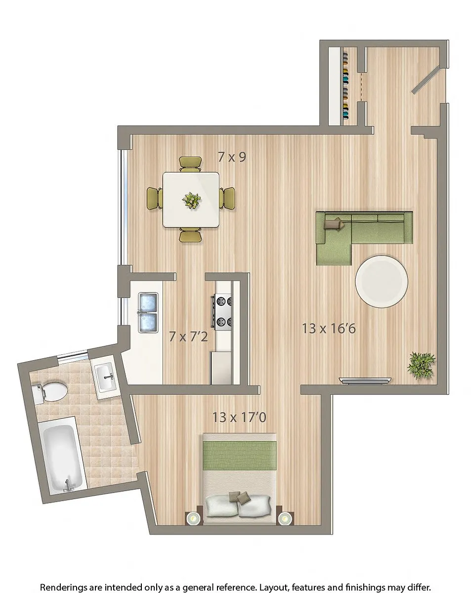 Floor plan Studio D