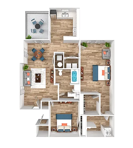 Floor plan 2 Bedroom 2 Bathroom