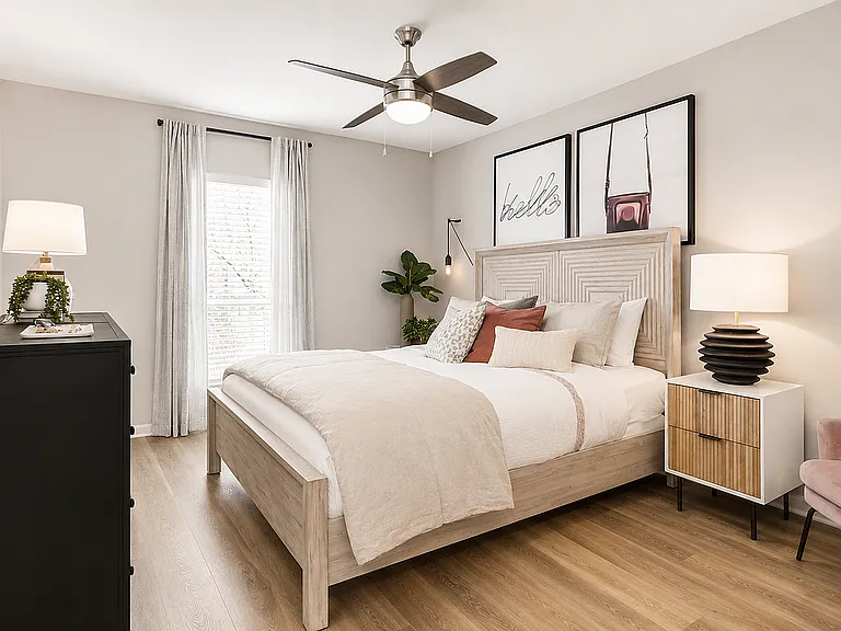 Comfortable bedrooms with modern finishes and inviting design.