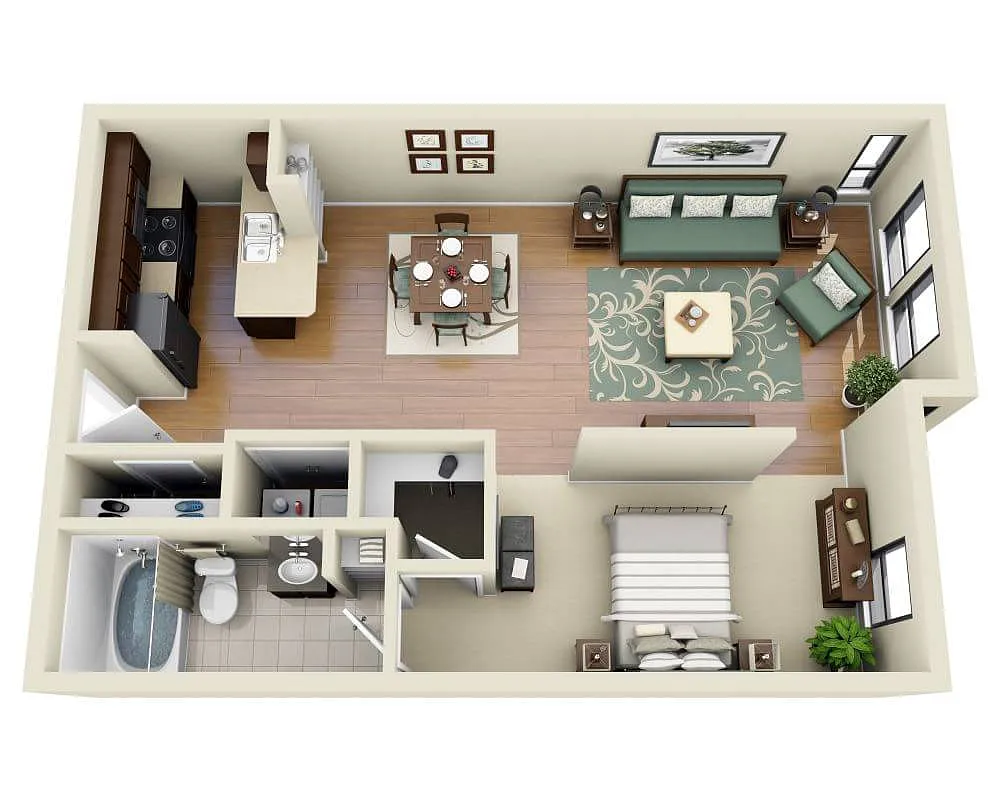 Floor plan Studio (E1C - SRT)