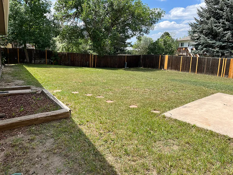 Spacious backyard!