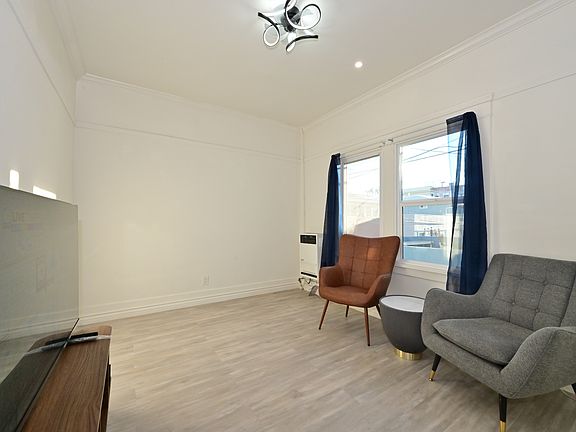 BRIGHT and AIRY Living room with LED lights and LED ceiling fans and furnished