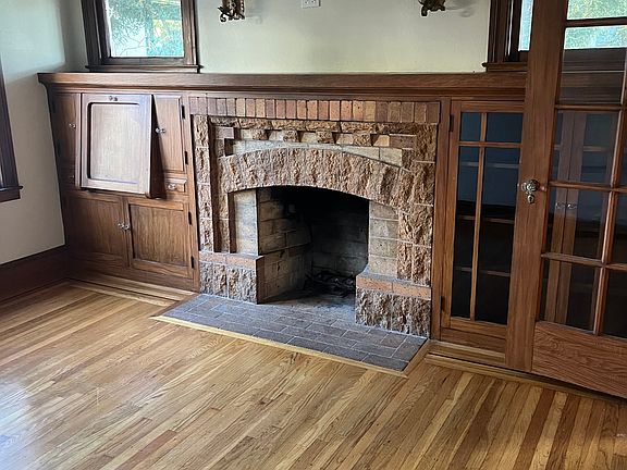 Fireplace with original woodwork