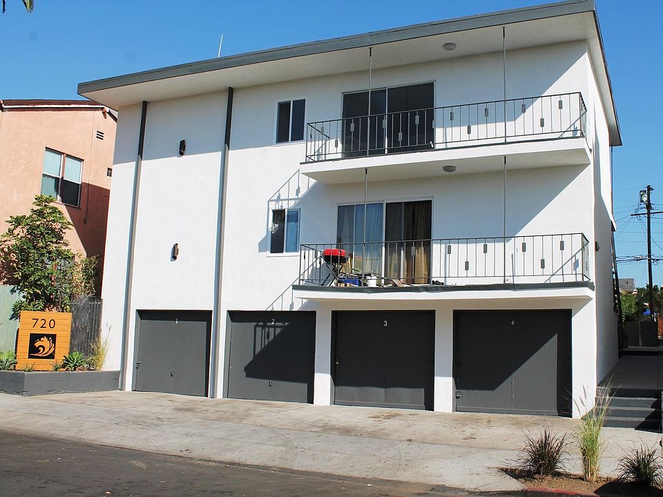 Newly rehabbed building with views of Long Beach port. New paint, lighting, custom wood sign, drought resistant plants and each unit comes with parking.