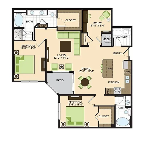 Floor plan B3