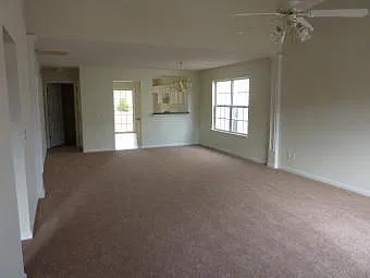 Large living and dining area