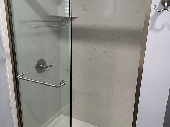 New remodeled walk-in shower.