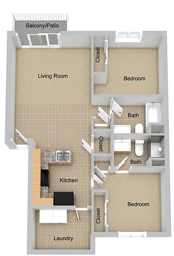 Floor plan Two Bedroom