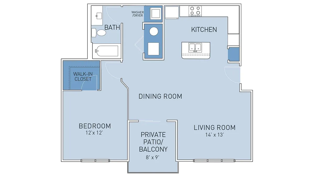 Floor plan Parallel South (Barrier-Free)