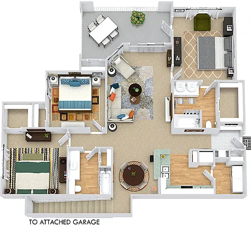 Floor plan Windcrest with Attached Garage