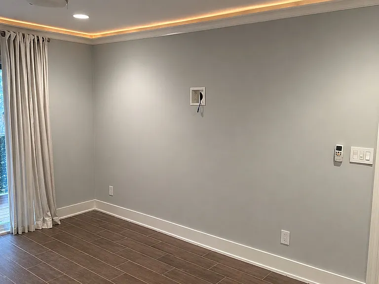 Primary room with built in closet and bathroom