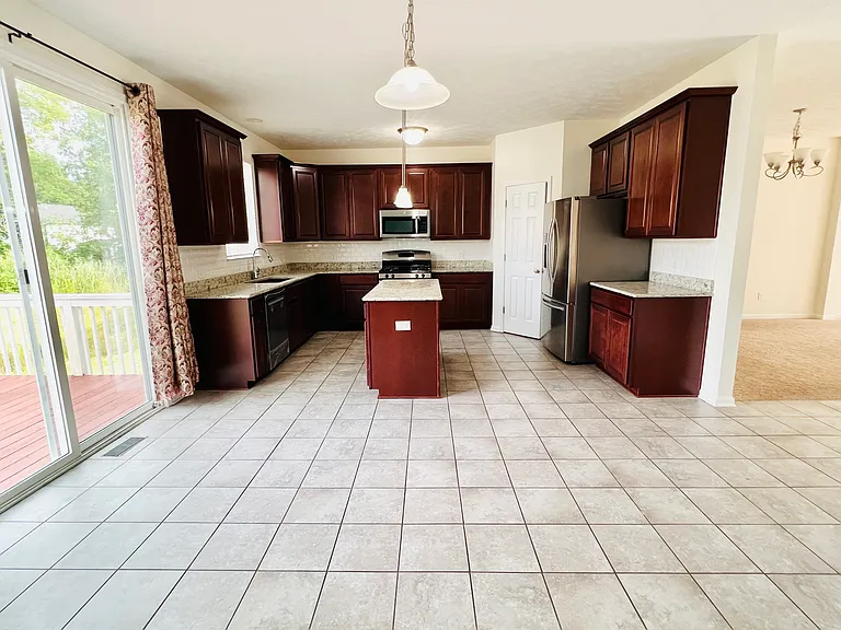 View of kitchen from family room