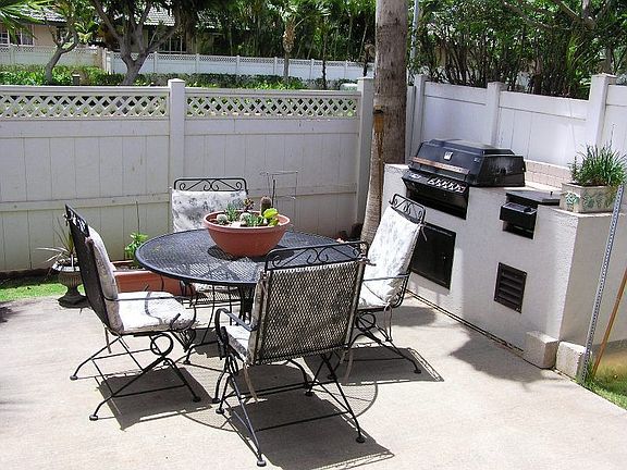 Patio with built-in BBQ
