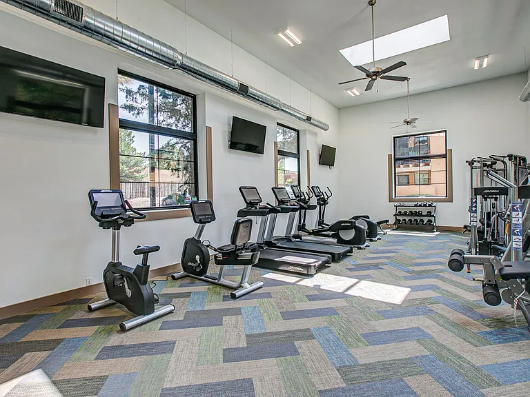 Fitness center with cardio equipment
