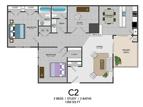 Floor plan C2 - Duplex