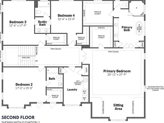 The Biltmore Floor Plan, 4 BR, 3 BA, 3-Car Garage, Single Family Homes by Craftmark Homes