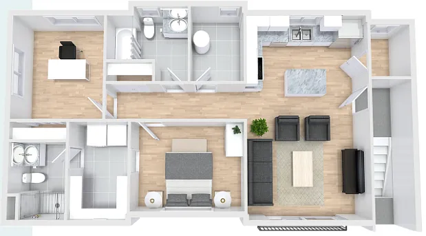 Floor plan 2X2