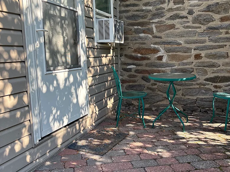 Private entrance and patio